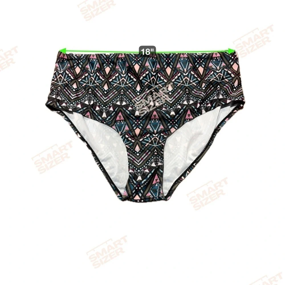 Bobbie Brooks Ladies Swim Multi Color Bikini Bottoms Plus Size 2X NWOT